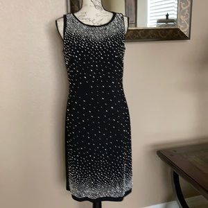 Custom-Made Lined Studded Cocktail Dress